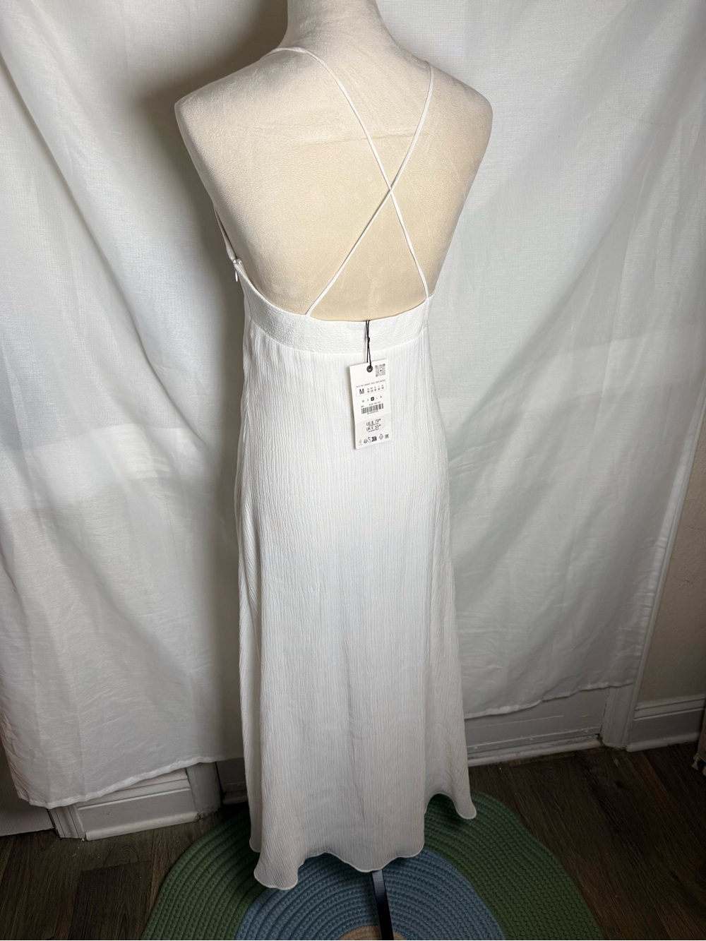 Zara White Textured Maxi Dress - Picture 10 of 11